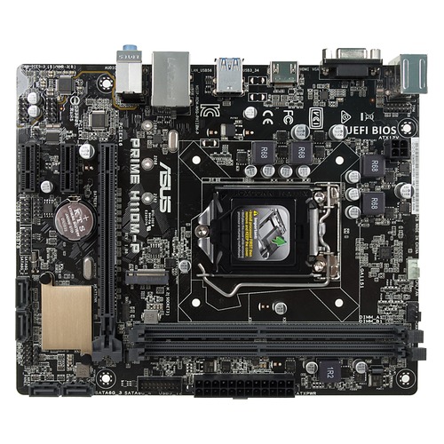 

Материнская плата ASUS PRIME H110M-P, LGA 1151, Intel H110, mATX, Ret