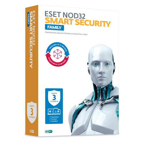 

Антивирус ESET NOD32 Smart Security Family 3 устр 1 год или продл 20 мес Универсальная лицензия BOX [nod32-esm-1220(box)-1-3]