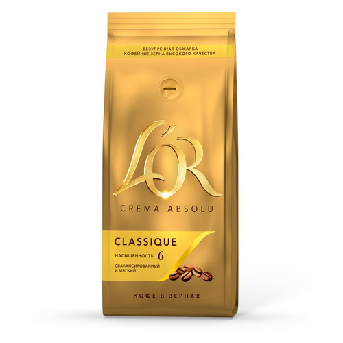 

Кофе зерновой L`OR Crema Absolu Classique, 230грамм [4252214]