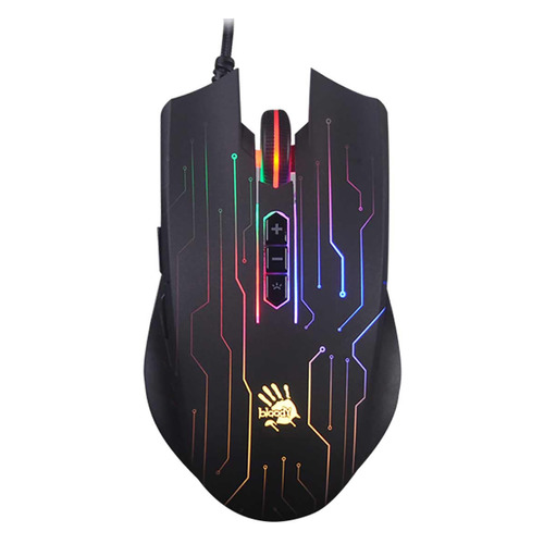 

Мышь A4TECH Bloody Q82, игровая, оптическая, проводная, USB, черный и рисунок, Q82