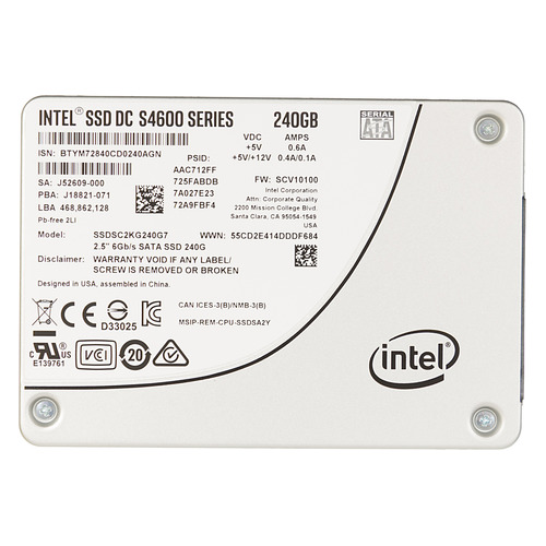 

SSD накопитель INTEL DC S4600 SSDSC2KG240G701 240ГБ, 2.5", SATA III [ssdsc2kg240g701 956903]