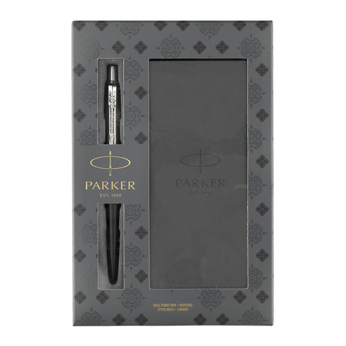 Набор Parker Jotter Core K63 (2020375) Bond Street Black CT ручка шариковая в компл.:блокнот цена Набор Parker Jotter Core K63 (2020375) Bond Street Black CT ручка шариковая в компл.:блокнот цены онлайн