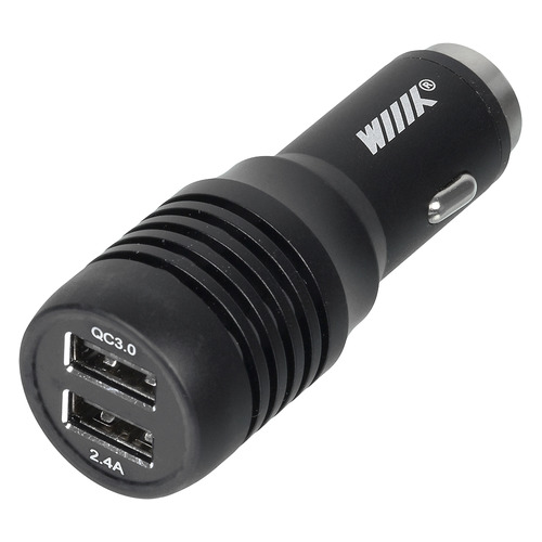 

Автомобильное зарядное устройство WIIIX UCC-2-19-WIIIX-QC3, 2xUSB, 3A, черный