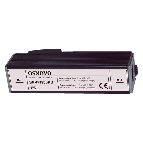 

Грозозащита OSNOVO SP-IP/100PD, черный, SP-IP/100PD