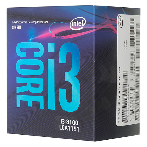 фото Процессор intel core i3 8100, lga 1151v2, box [bx80684i38100 s r3n5]