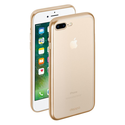 

Чехол (клип-кейс) DEPPA Gel Plus Case, для Apple iPhone 7 Plus/8 Plus, золотистый [85289], Gel Plus Case