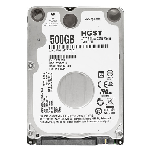 

Жесткий диск HGST Travelstar Z7K500.B HTS725050B7E630, 500Гб, HDD, SATA III, 2.5" [1w10098]