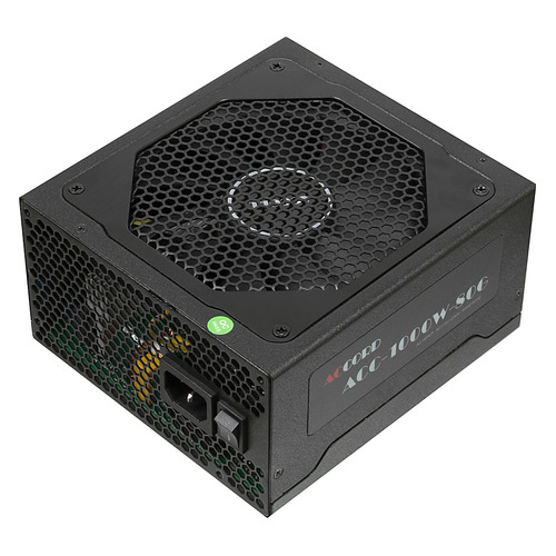 

Блок питания ACCORD GOLD ACC-1000W-80G, 1000Вт, 140мм, черный, retail