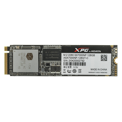 

SSD накопитель A-DATA XPG SX7000 ASX7000NP-128GT-C 128Гб, M.2 2280, PCI-E x4