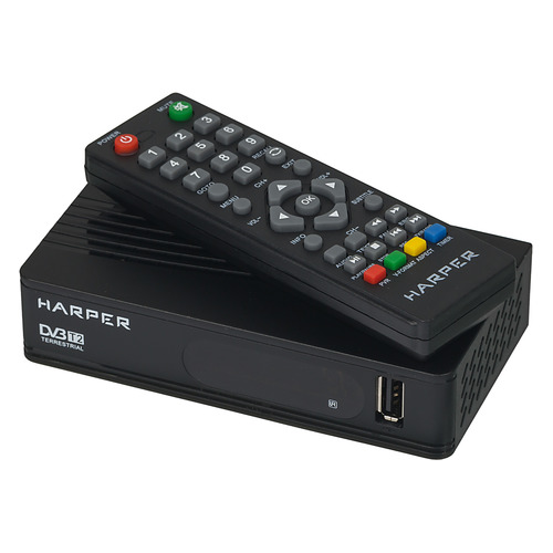 фото Ресивер dvb-t2 harper hdt2-1202, черный