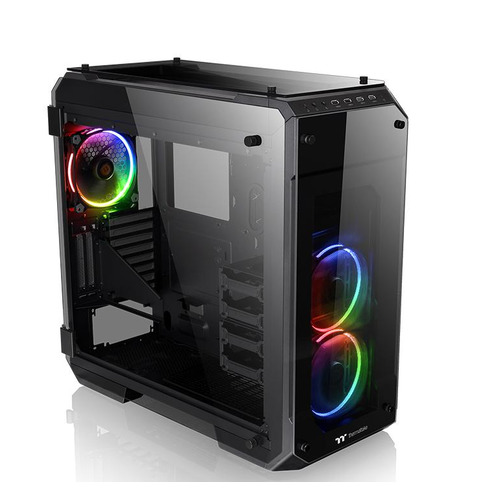 

Корпус ATX Thermaltake View 71 TG RGB, Full-Tower, без БП, черный [ca-1i7-00f1wn-01], View 71 TG RGB