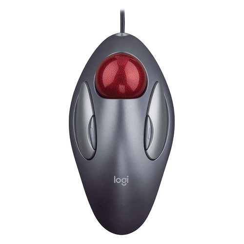 

Трекбол Logitech Marble, проводная, USB, серый и серебристый [910-000808], Marble