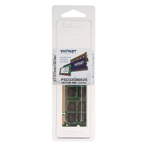 фото Модуль памяти patriot psd22g8002s ddr2 - 2гб 800, so-dimm, ret