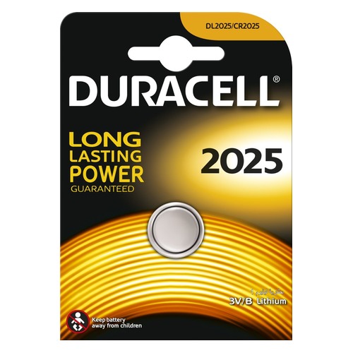 

CR2025 Батарейка DURACELL DL2025, 1 шт.