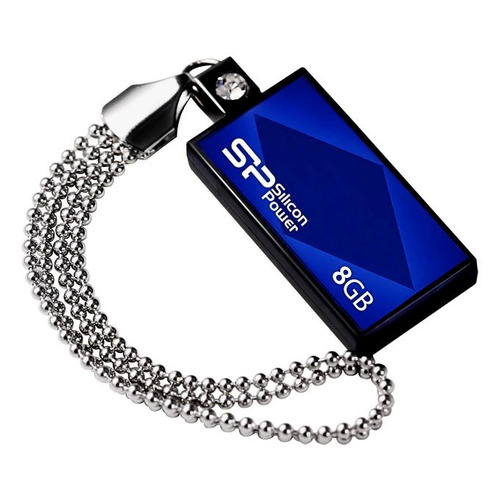 

Флешка USB SILICON POWER Touch 810 8Гб, USB2.0, синий [sp008gbuf2810v1b]