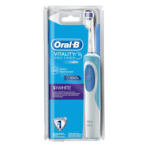 фото Электрическая зубная щетка oral-b vitality 3d white, цвет: белый [91031978]