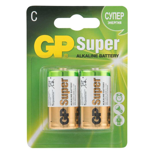 

C Батарейка GP Super Alkaline 14A LR14, 2 шт., 14A LR14