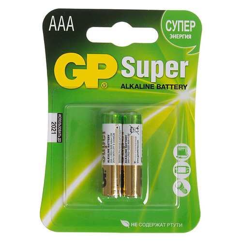 

AAA Батарейка GP Super Alkaline 24A LR03, 2 шт., 24A LR03