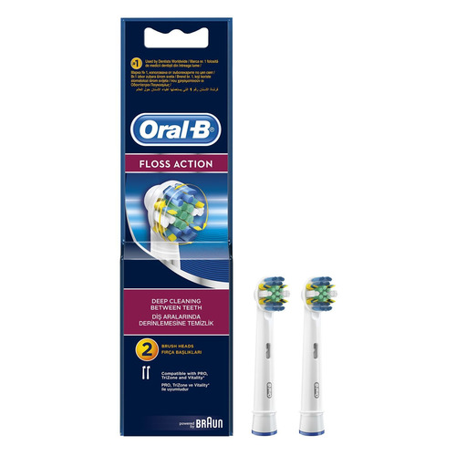 фото Сменные насадки для электрических зубных щеток oral-b floss action 2 шт [81317997]