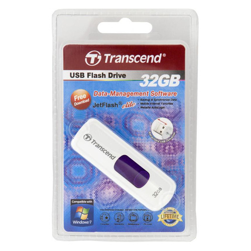

Флешка USB TRANSCEND Jetflash 530 32Гб, USB2.0, фиолетовый и белый [ts32gjf530]