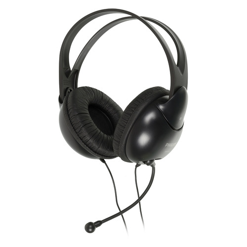 Гарнитура PHILIPS SHM1900/00, для компьютера, мониторные, черный гарнитура philips shm1900 00