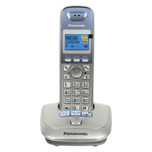 

Радиотелефон Panasonic KX-TG2511RUS, серебристый и голубой, KX-TG2511RUS