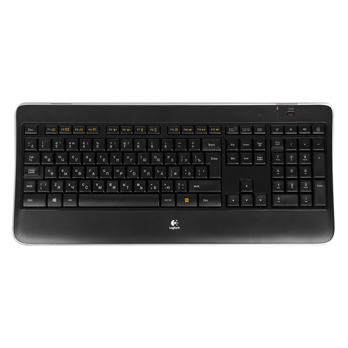 

Клавиатура Logitech Illuminated Keyboard K800, USB, Радиоканал, c подставкой для запястий, черный [920-002395], Illuminated Keyboard K800