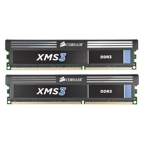 

Модуль памяти CORSAIR XMS3 CMX8GX3M2A1333C9 DDR3 - 2x 4ГБ 1333, DIMM, Ret