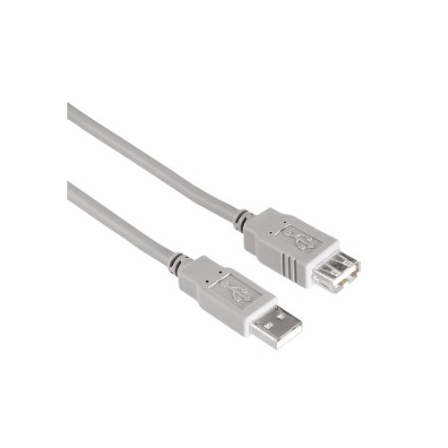 

Кабель-удлинитель USB2.0 HAMA H-30619, USB A(m) - USB A(f), круглое, 1.8м [00030619]