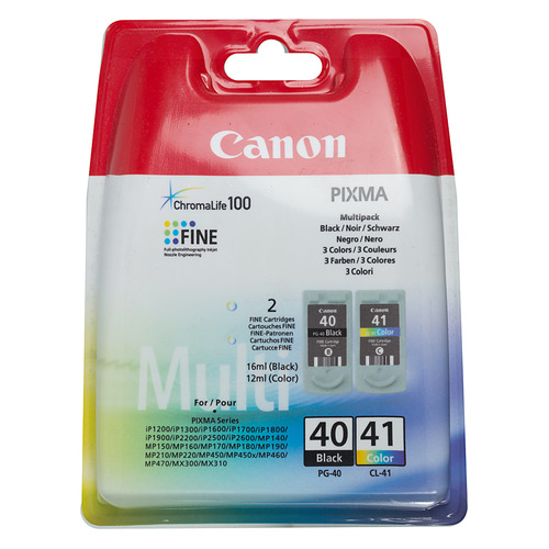 

Картридж Canon PG-40+CL-41, черный / трехцветный / 0615B043, PG-40+CL-41