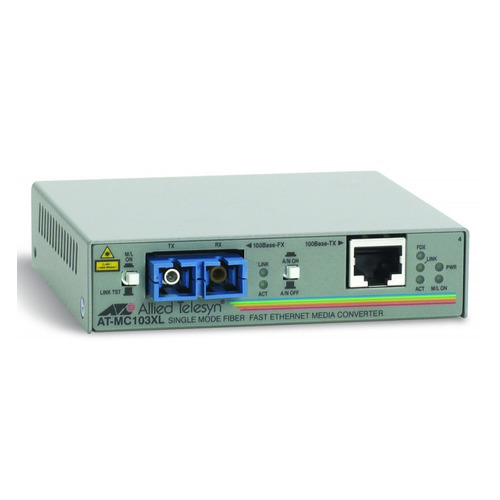 

Медиаконвертер Allied Telesis AT-MC103XL-60 100TX RJ-45 to 100FX single-mode fiber SC