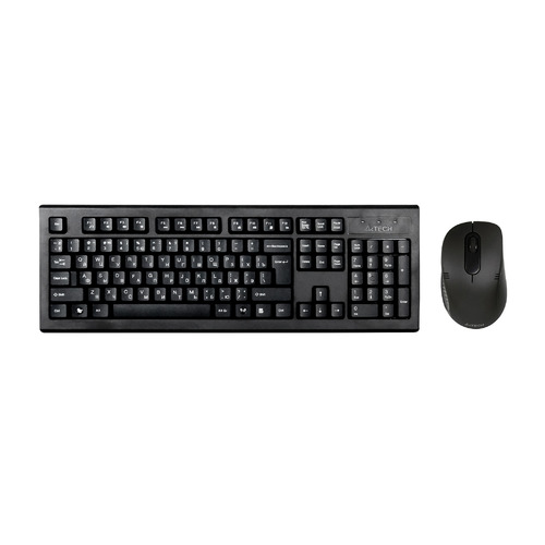 

Комплект (клавиатура+мышь) A4TECH 7100N, USB, беспроводной, черный, 7100N