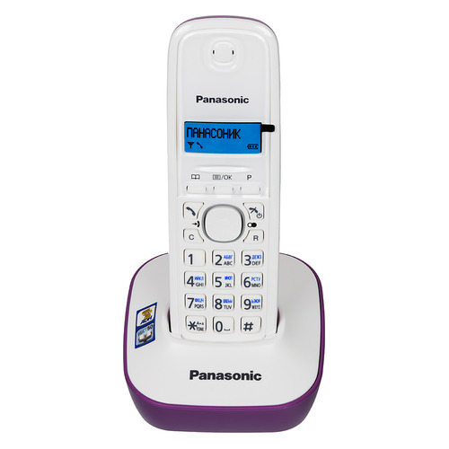 

Радиотелефон Panasonic KX-TG1611RUF, фиолетовый и белый, KX-TG1611RUF