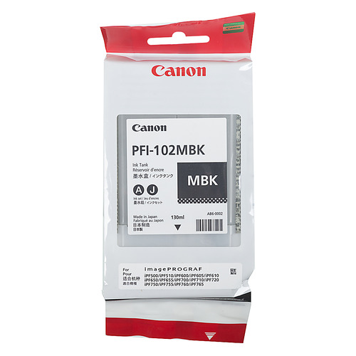 

Картридж Canon PFI-102MBK, черный матовый / 0894B001, PFI-102MBK