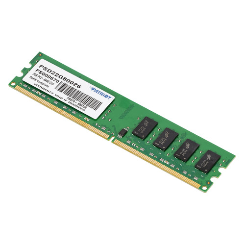 

Модуль памяти Patriot PSD22G80026 DDR2 - 2ГБ 800, DIMM, Ret, PSD22G80026