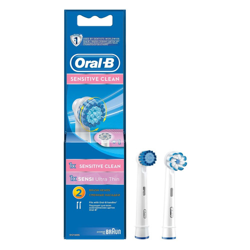 фото Сменные насадки для электрических зубных щеток oral-b sensitive sensitive clean + sensi ultra thin, 2 шт [81317999|81317999]