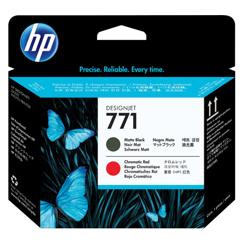 

Печатающая головка HP 771 CE017A черный матовый/хроматический красный для HP DJ Z6200, 771