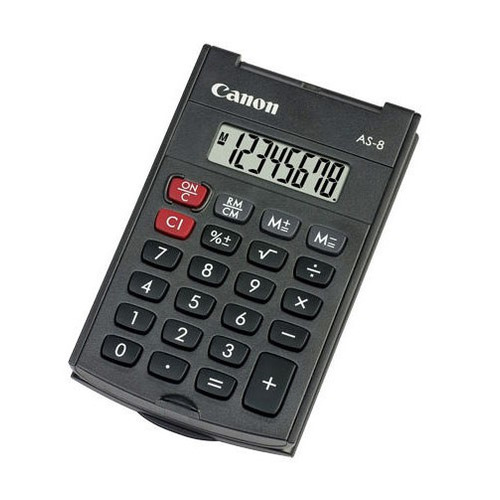 

Калькулятор CANON AS-8, 8-разрядный, черный