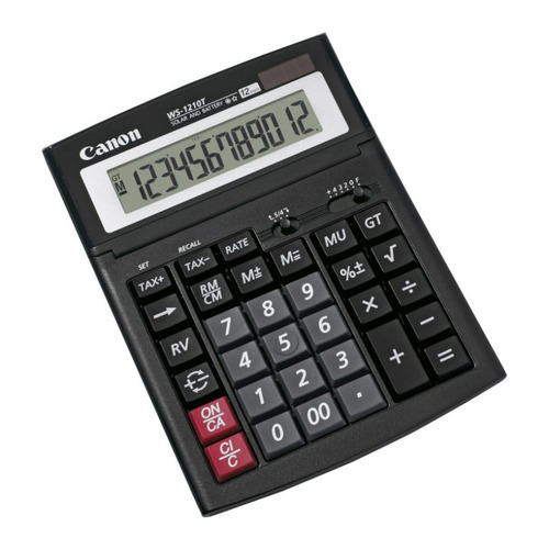 

Калькулятор CANON WS-1210T, 12-разрядный, черный