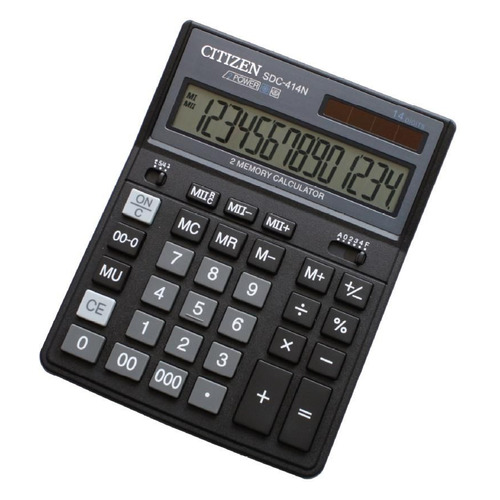 

Калькулятор Citizen SDC-414 N, 14-разрядный, черный, SDC-414 N
