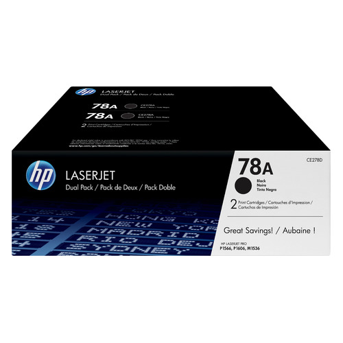

Картридж (двойная упаковка) HP 78A, черный / CE278AF, 78A