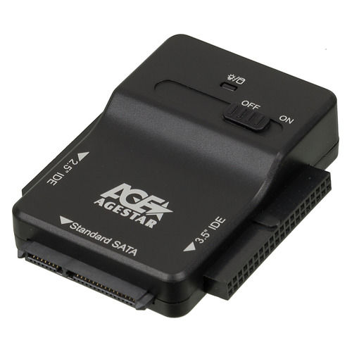 

Адаптер-переходник для HDD AgeStar 3FBCP1, черный, 3FBCP1