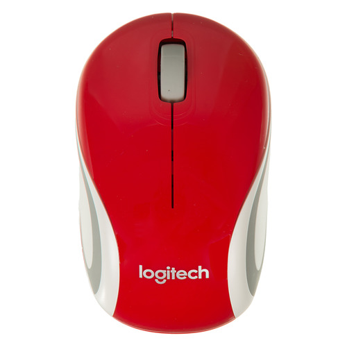 

Мышь Logitech Mini M187, оптическая, беспроводная, USB, красный [910-002732], M187