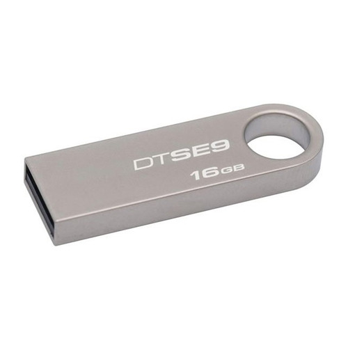 фото Флешка usb kingston datatraveler se9 16гб, usb2.0, серебристый [dtse9h/16gb-yan]