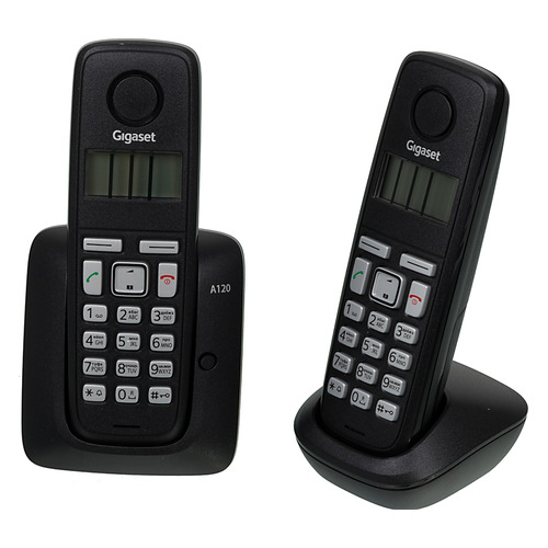 

Радиотелефон GIGASET A120 DUO RUS, черный [l36852-h2401-s301], A120 DUO RUS