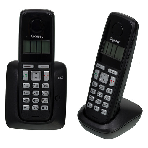 

Радиотелефон GIGASET A220 DUO RUS, черный [l36852-h2411-s301], A220 DUO RUS