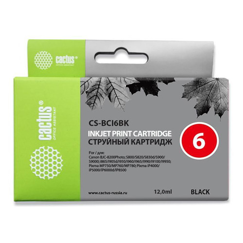 

Картридж Cactus CS-BCI6BK, черный / CS-BCI6BK, CS-BCI6BK