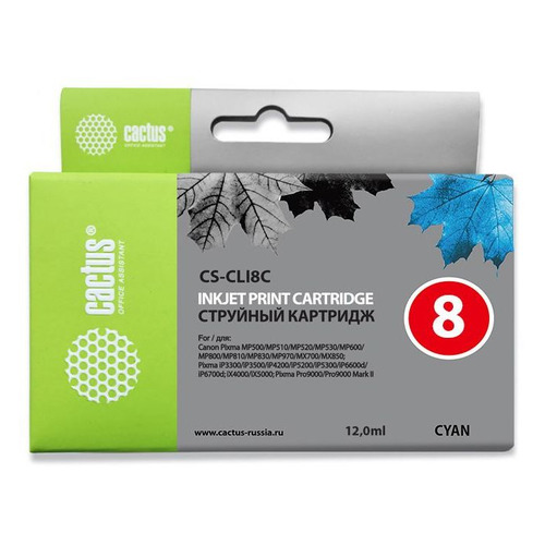 

Картридж Cactus CS-CLI8C, голубой / CS-CLI8C, CS-CLI8C