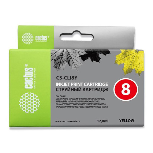 

Картридж Cactus CS-CLI8Y, желтый / CS-CLI8Y, CS-CLI8Y