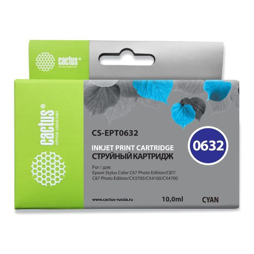 

Картридж Cactus CS-EPT0632, голубой / CS-EPT0632, CS-EPT0632